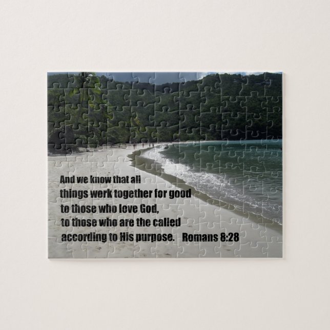 Romaner 8:28 Hela sak samarbetar för bra... Pussel (Horisontell)