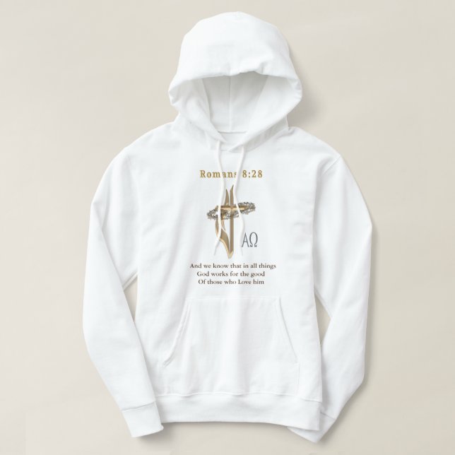 Romaner 8:28 hoodie (Design framsida)