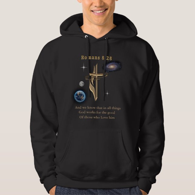 Romaner 8:28 hoodie (Framsida)