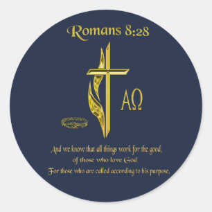 Romaner 8:28 Kristna klistermärken