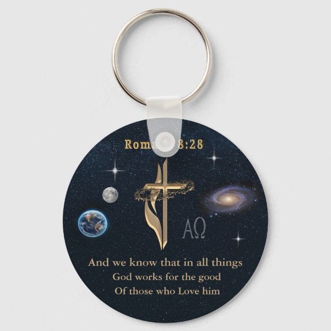 Romaner 8:28 nyckelring (Framsida)