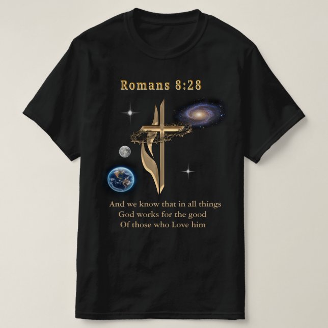 Romaner 8:28 t shirt (Design framsida)
