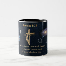 Romaner 8:28 Två-Tonad mugg