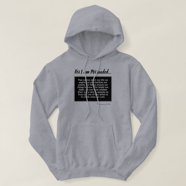 Romaner 8:38 Inget kan Behålla oss från gudarna Kä Hoodie (Design framsida)