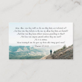 Romanerna 10:14-15 Hur ska de ringa honom? Visitkort