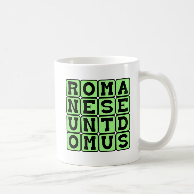 Romanes Eunt Domus, latinska graffiti Kaffemugg (Höger)