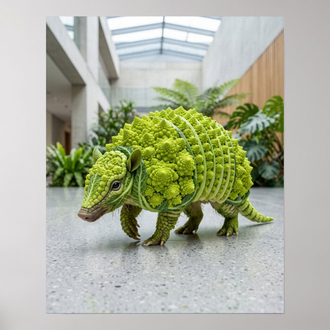 Romanesco Broccoli Armadillo  Poster (Framsidan)