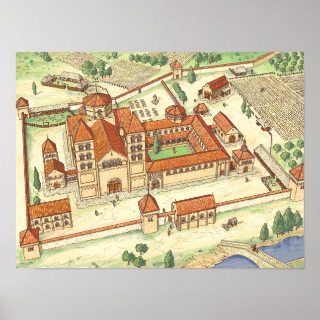 Romanesque Abbey. Modell Poster (Framsidan)