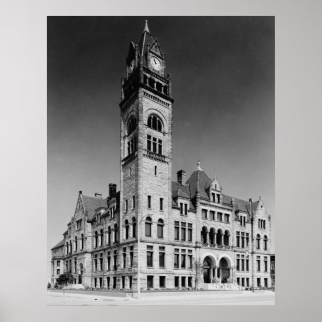 Romanesque City Hall Byggnads Poster (Framsidan)