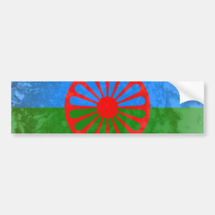 Romani flagga bildekal