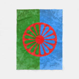 Romani flagga fleecefilt