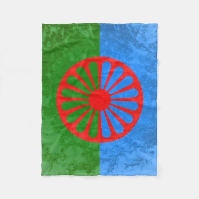 Romani flagga fleecefilt (Framsidan)