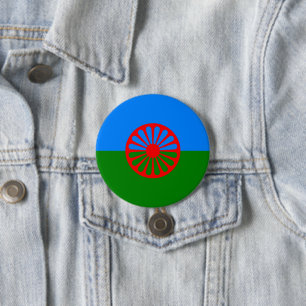 Romani Flagga Knapp
