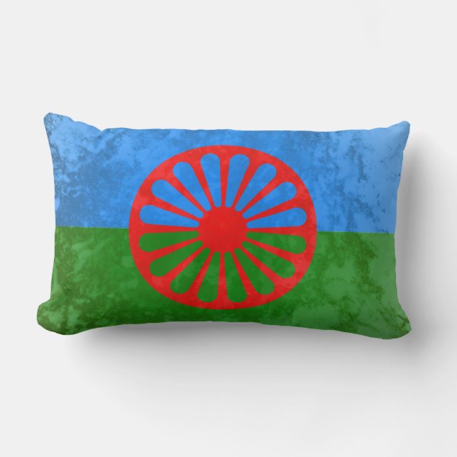 Romani flagga lumbarkudde (Framsida)