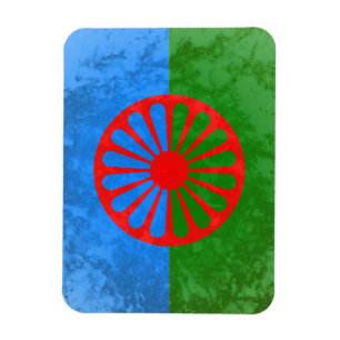 Romani flagga magnet