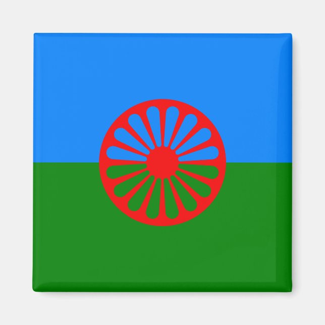 Romani Flagga Magnet (Framsidan)