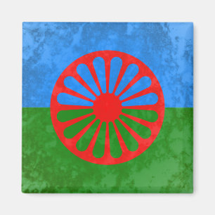 Romani flagga magnet