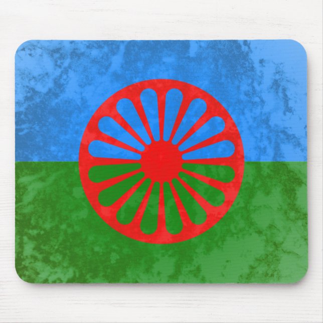 Romani flagga musmatta (Framsidan)