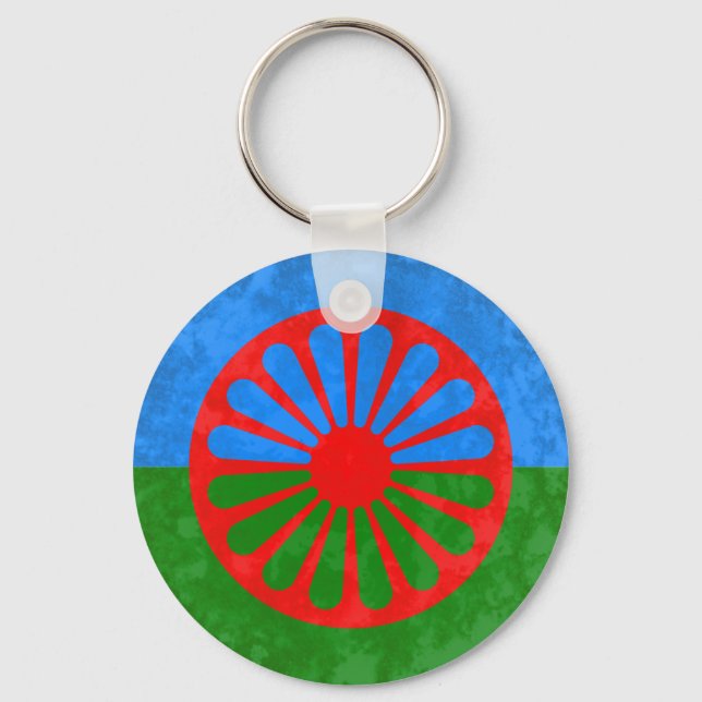 Romani flagga nyckelring (Framsida)