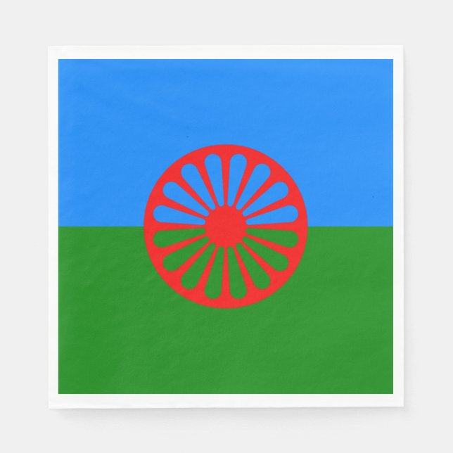 Romani Flagga Pappersservett (Framsidan)