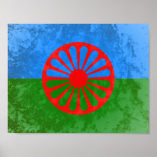Romani flagga poster