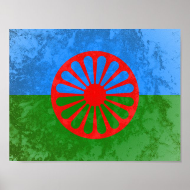Romani flagga poster (Framsidan)