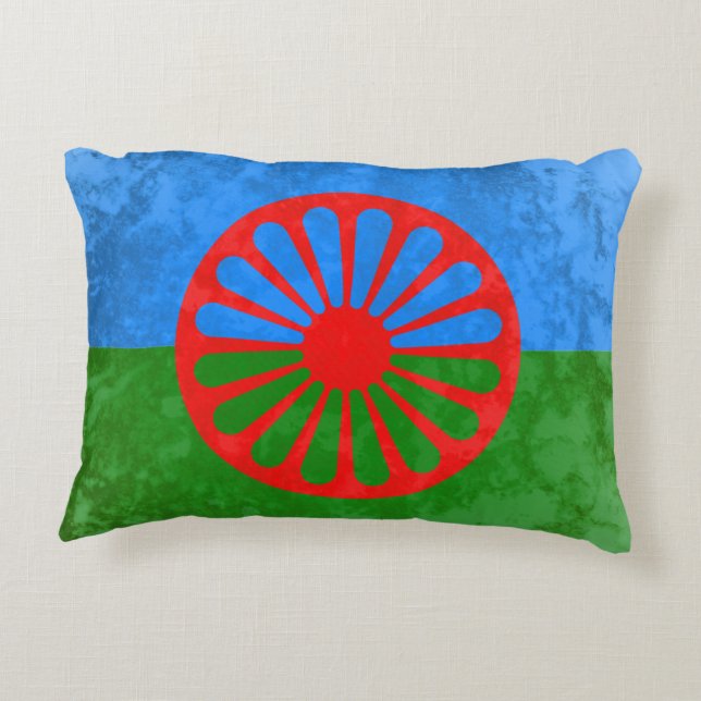 Romani flagga prydnadskudde (Baksidan)