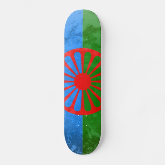 Romani flagga skateboard bräda 19,5 cm (Framsida)