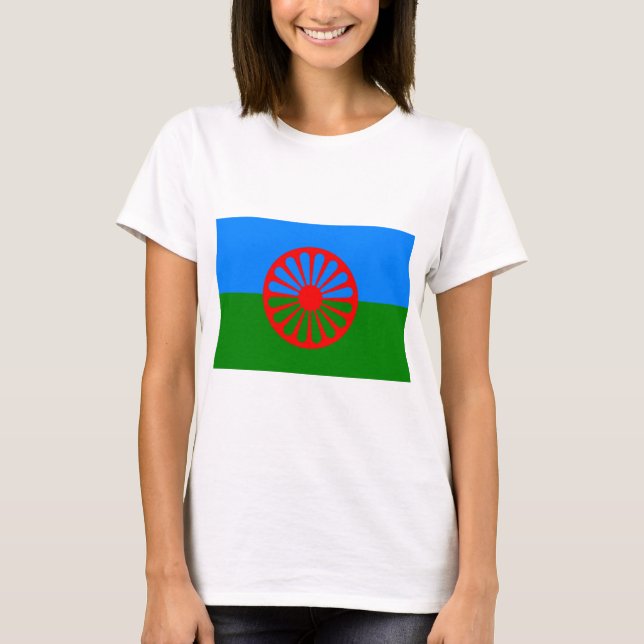 Romani Flagga T Shirt (Framsida)