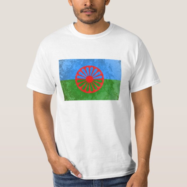 Romani flagga t-shirt (Framsida)