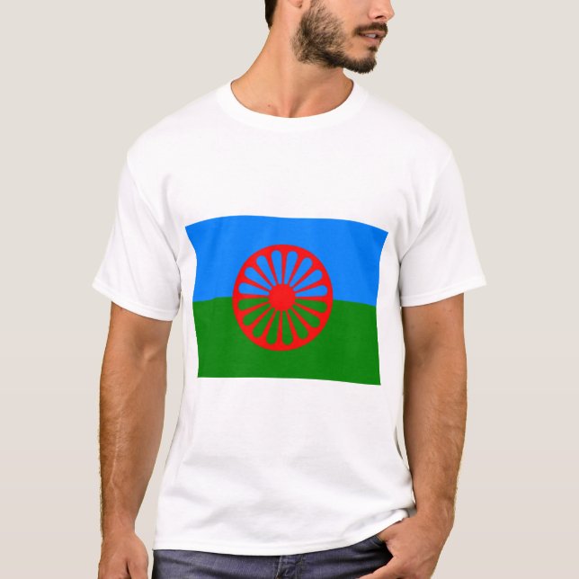 Romani Flagga T Shirt (Framsida)