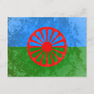 Romani flagga vykort