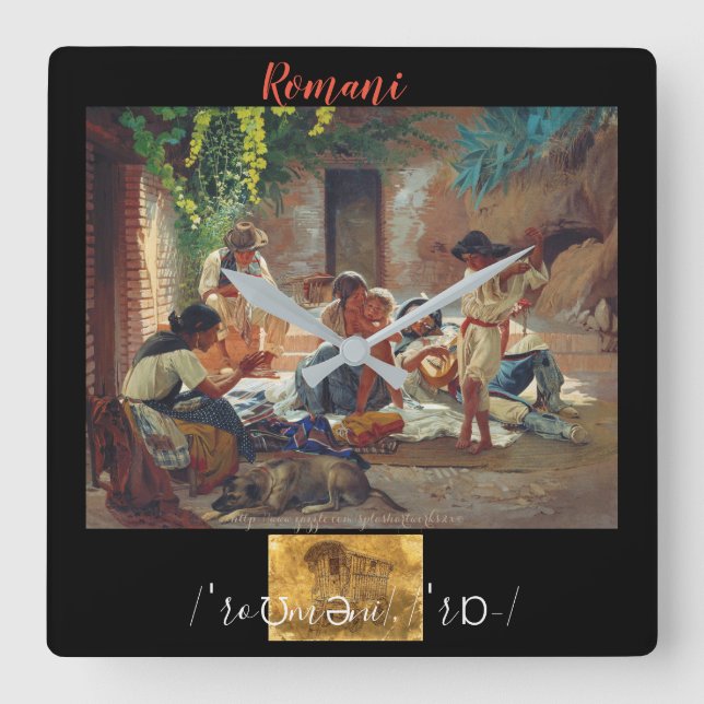 "Romani ", Fyrkantig Klocka (Framsida)