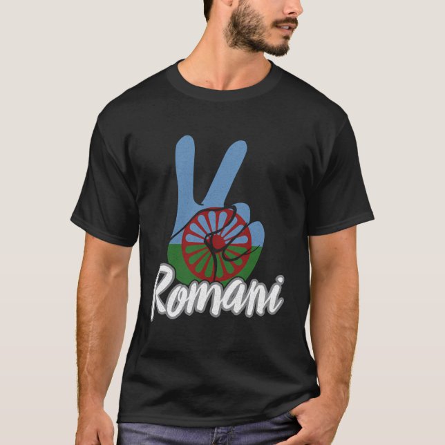 Romani Gypsies Romany Dialect Romanko Flako Rajast T Shirt (Framsida)