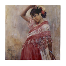 Romani Gypsy Woman Dancing (av Albert Edelfilt)