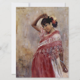 Romani Gypsy Woman Dancing (av Albert Edelfilt) Kort