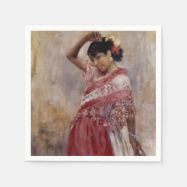Romani Gypsy Woman Dancing (av Albert Edelfilt) Pappersservett