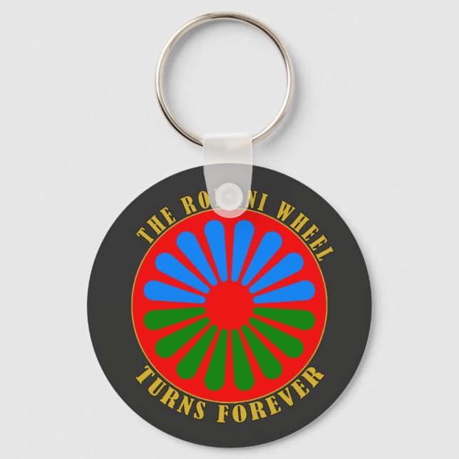 Romani Wheel aktiverar för nyckelkedjan Nyckelring (Framsida)