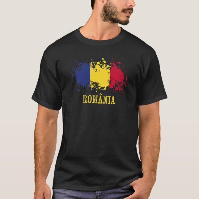 Romanian enthusiasts for România and Romania T Shirt (Framsida)