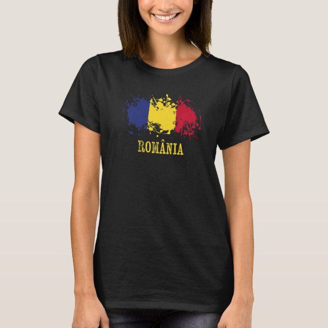 Romanian enthusiasts for România and Romania T Shirt (Framsida)