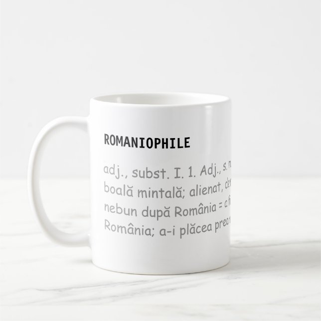 Romaniophile - dryck kaffemugg (Vänster)
