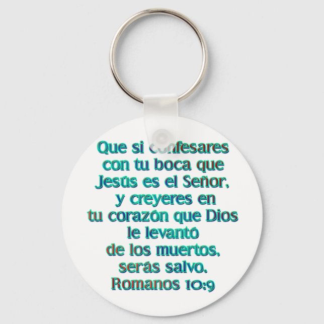 Romanos 10:9 nyckelring (Framsida)