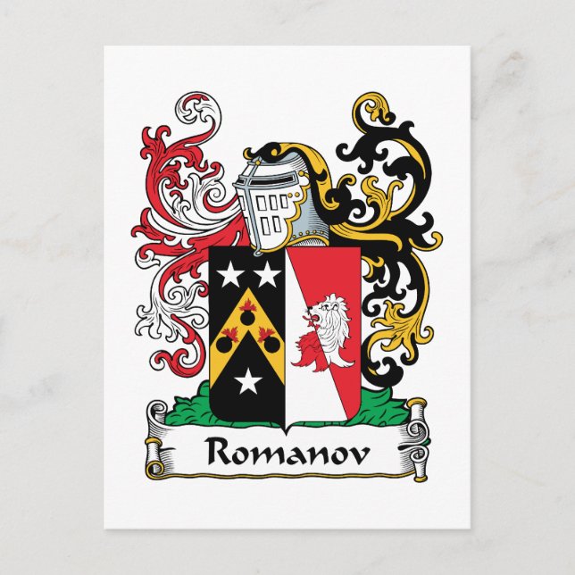Romanov Family Crest Vykort (Framsida)
