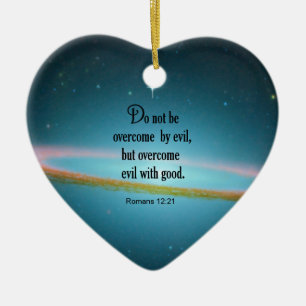 Romans12:21 Julgransprydnad Keramik