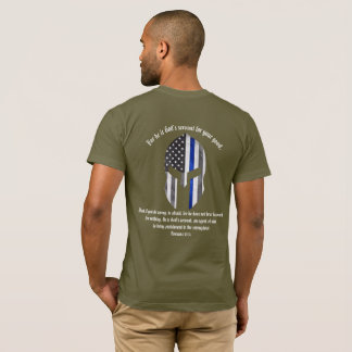 Romans13:4 gör blålinjen tunnare t-shirt