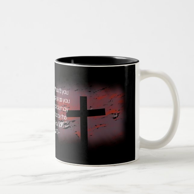 Romans15:13 på svart Två-Tonad mugg (Höger)
