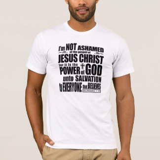 Romans1:16 - ingen skam tee shirt