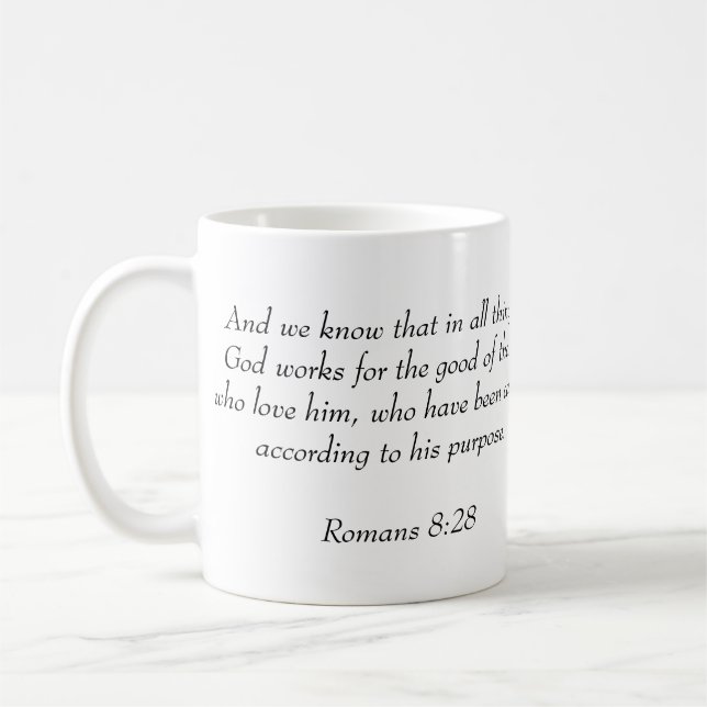 Romans8:28 Kaffemugg (Vänster)