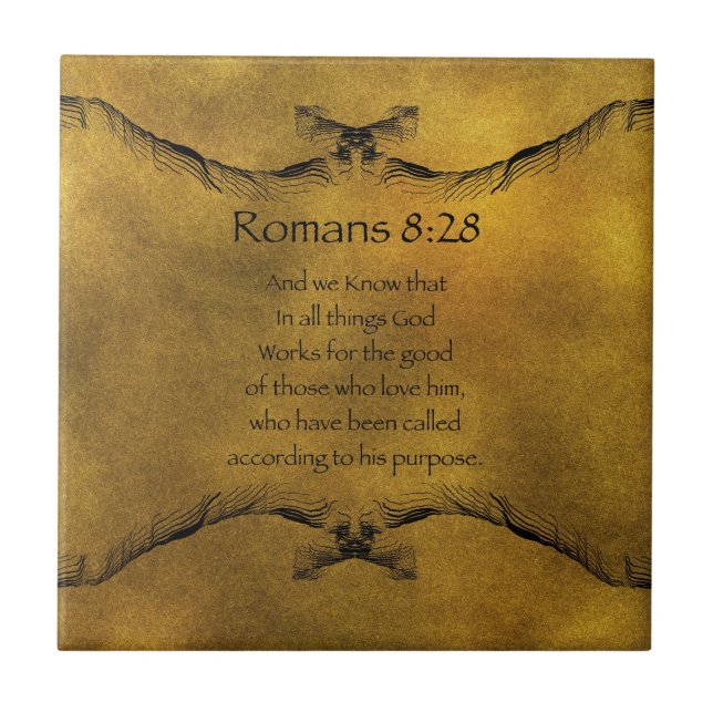 Romans8:28 Kakelplatta (Framsidan)