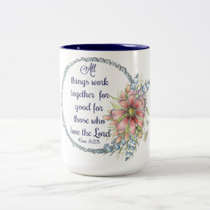 Romans8:28 Två-Tonad Mugg